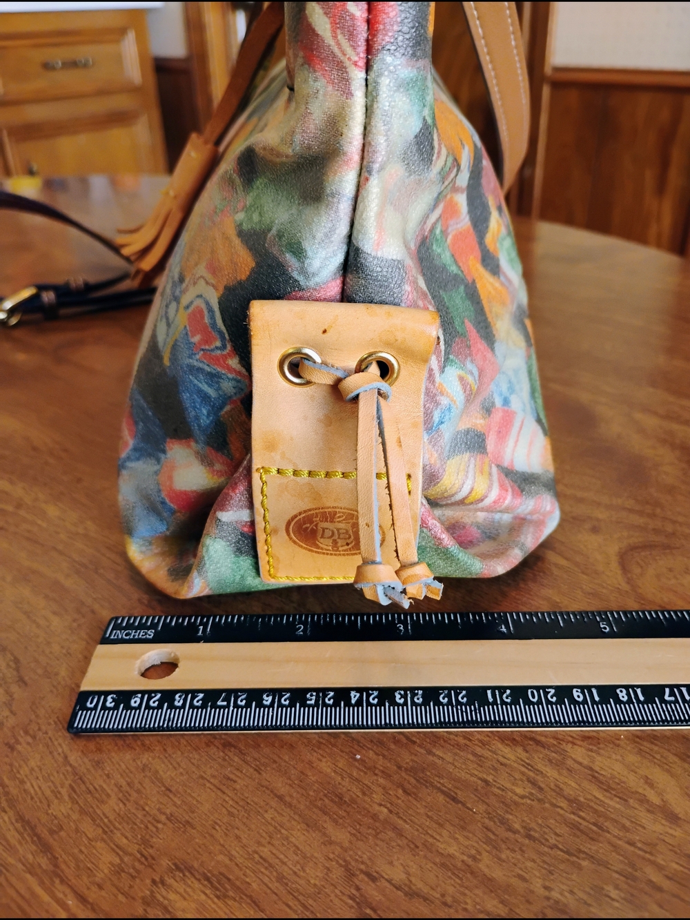 Dooney & Bourke Hard Candy All Over Coated Canvas Satchel/Cross Body Purse - Picture 7 of 16